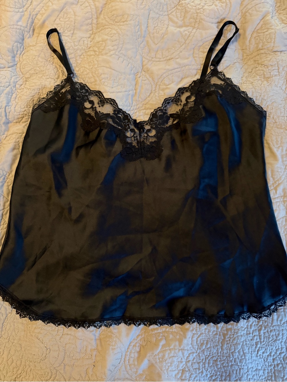 Maidenform Black Lace Trim Cami Tank